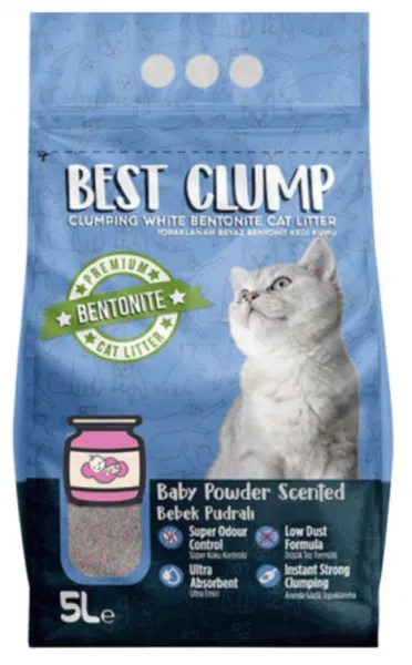 Best Clump Bebek Pudralı 5 lt 5 lt Kedi Kumu