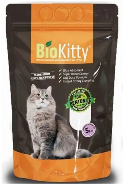 Biokitty Lavanta Kokulu Kalın Taneli Tozsuz Doğal Bentonit 5 lt Kalın Taneli Kedi Kumu