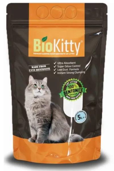 Biokitty Ultra Topaklanan İnce Tozsuz Marsilya Sabunu Bentonit 5 lt Kedi Kumu