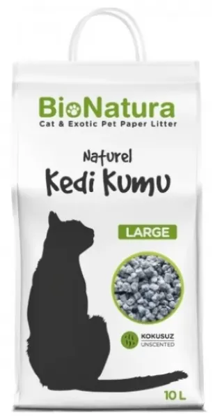 Bionatura Kokusuz Large Kağıt 10 lt Kedi Kumu