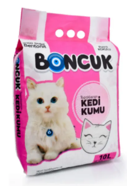 Boncuk Doğal Bentonit Bebek Pudralı 10 lt 10 lt Kedi Kumu