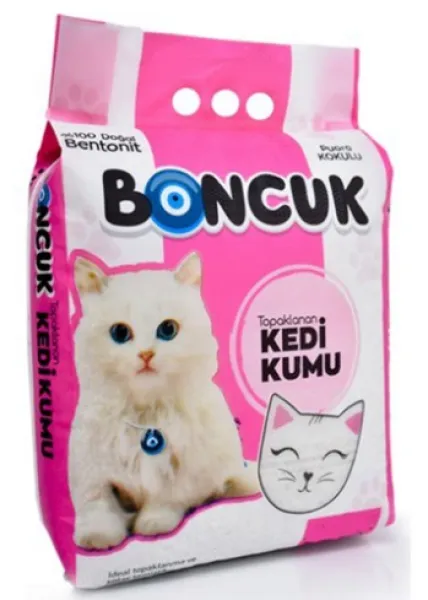 Boncuk Doğal Bentonit Bebek Pudralı 5 lt 5 lt Kedi Kumu