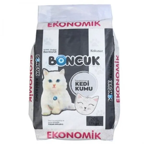 Boncuk Kokusuz Topaklanan 20 lt Kedi Kumu