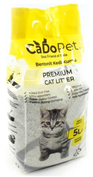 Cado Pet Premium Bentonit Naturel  5 lt Kedi Kumu