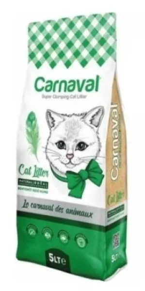 Carnaval Kokusuz Topaklanan Bentonit İnce Taneli 5 lt Kedi Kumu