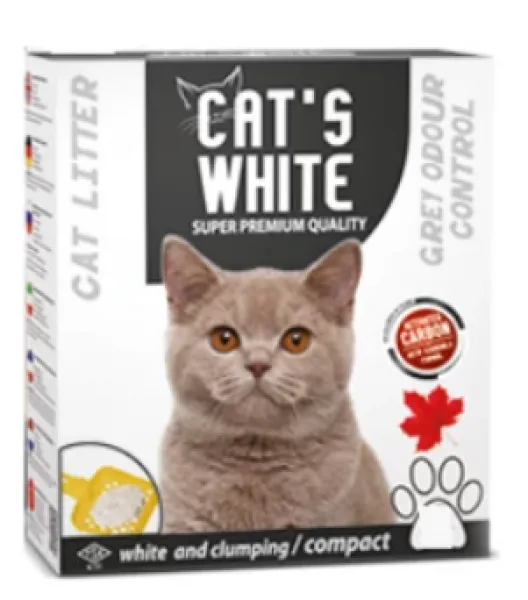 Cat's White Aktif Karbonlu Ekstra Topaklaşan 6 lt Kedi Kumu