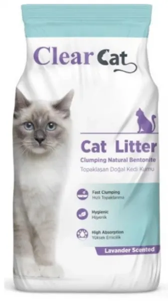 Clear Cat Premium Lavanta Kokulu 10 kg Kedi Kumu