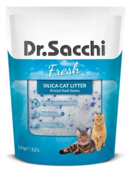 Dr.Sacchi Silica Kokusuz Kalın Taneli 1.4 kg Kedi Kumu