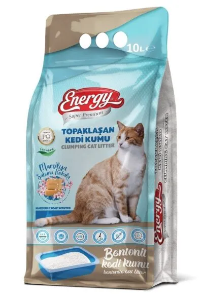 Energy Bentonit Marsilya Sabunu Kokulu 10 lt Kedi Kumu