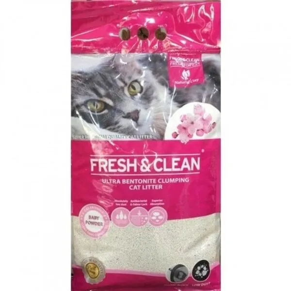 Fresh & Clean Bebek Pudra Kokulu Bentonit 5 lt Kedi Kumu