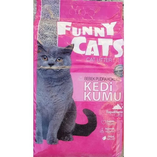 Funny Cats Bebek Pudra Kokulu İnce Taneli 5 lt Kedi Kumu