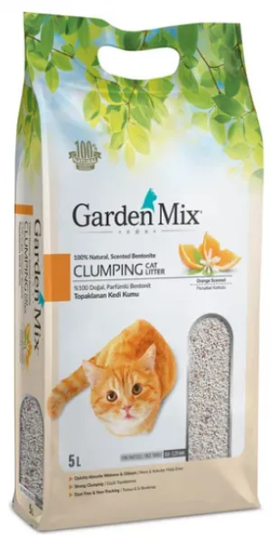 Garden Mix Bentonit Portakallı Ince 5 lt Kedi Kumu