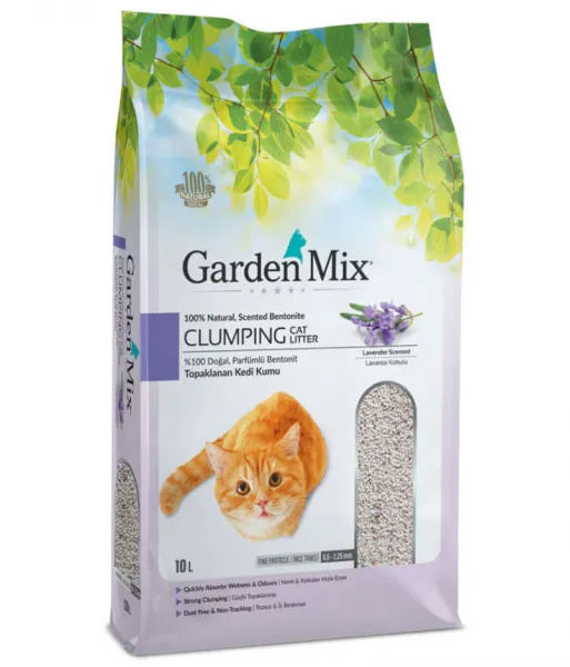 Garden Mix İnce Taneli Lavanta Kokulu 10 lt Kedi Kumu