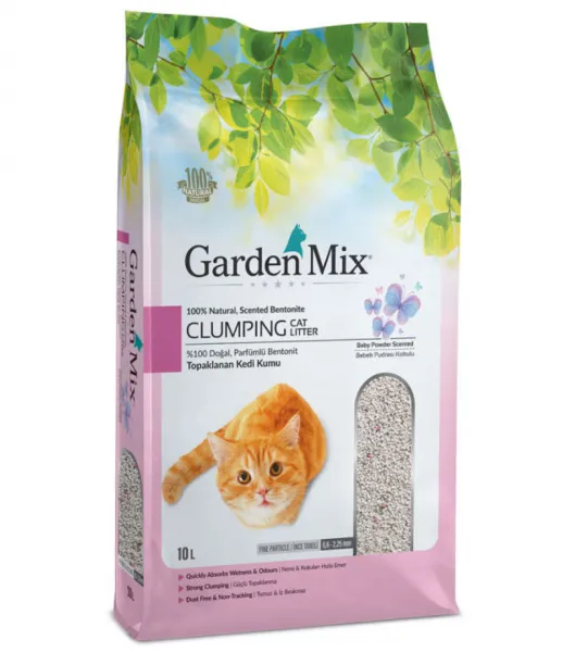 Garden Mix İnce Taneli Pudra Kokulu 10 lt Kedi Kumu