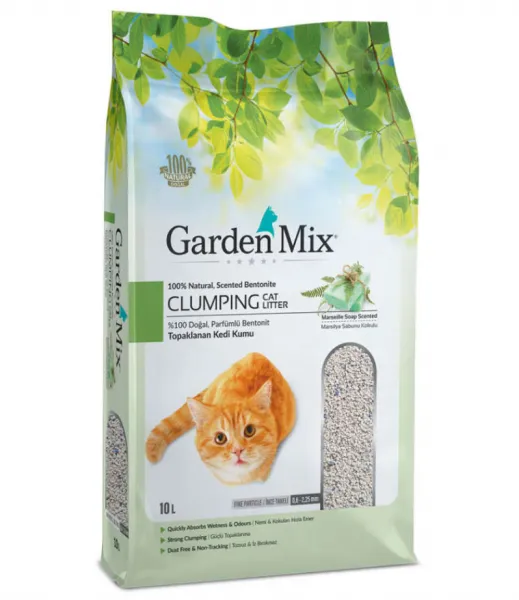 Garden Mix İnce Taneli Sabun Kokulu 10 lt Kedi Kumu