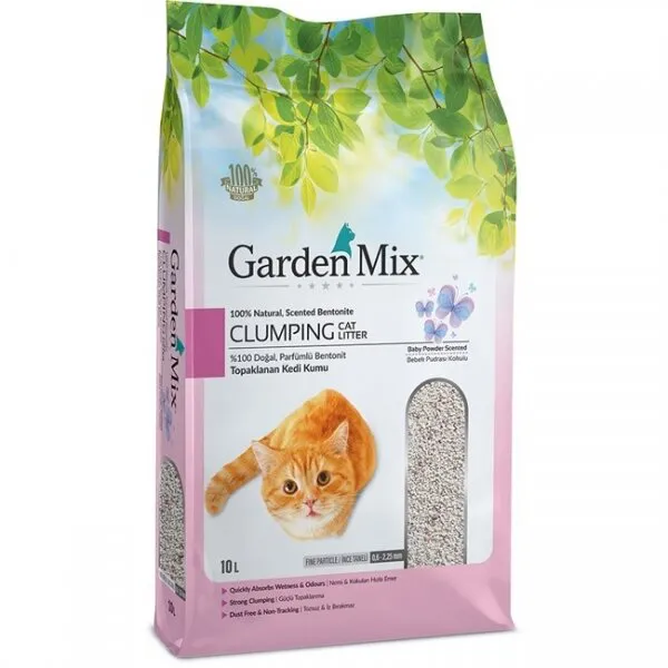 Garden Mix Kalın Taneli Pudra Kokulu 10 lt Kedi Kumu