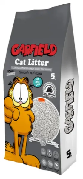 Garfield Aktif Karbonlu 5 lt Beyaz Kedi Kumu