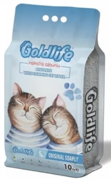 Goldlife Premium Marsilya Sabunlu Kalın Taneli 10 lt Kalın Taneli Kedi Kumu