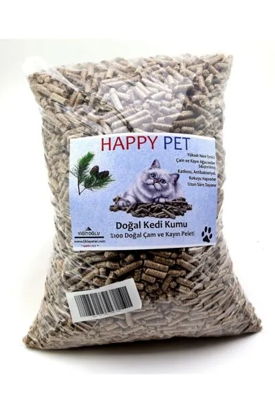 Happy Pet Mat Doğal Çam Ve Kayın Pelet 10 lt Kedi Kumu