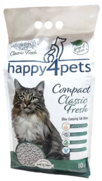 Happy4Pets Topaklaşan Ferah Kokulu İnce Taneli 10 kg Kedi Kumu