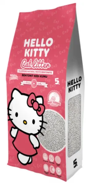 Hello Kitty Bebek Pudrası Kokulu 5 lt 5 lt Kedi Kumu
