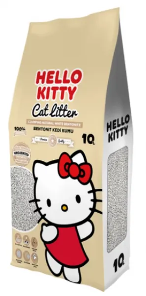 Hello Kitty Naturel Doğal Kokusuz 10 lt 10 lt Kedi Kumu