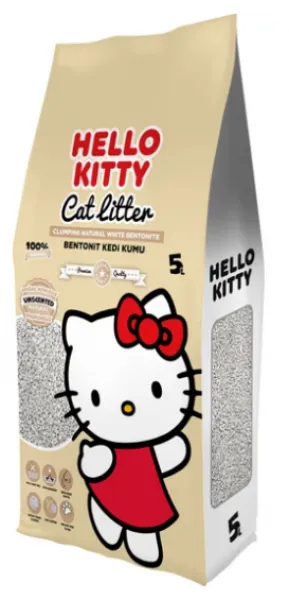 Hello Kitty Naturel Doğal Kokusuz 5 lt 5 lt Kedi Kumu