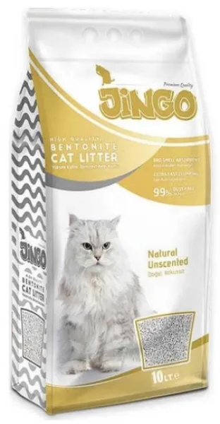 Jingo Naturel Bentonit Kalın Taneli 10  lt 10 lt Kedi Kumu