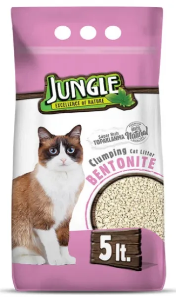 Jungle Bentonit Natural 5 lt Kedi Kumu