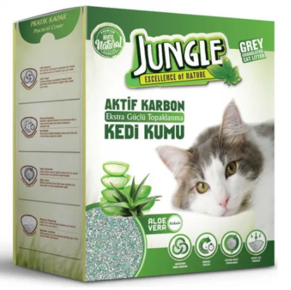 Jungle Karbonlu Aloe Vera 6 lt Kedi Kumu