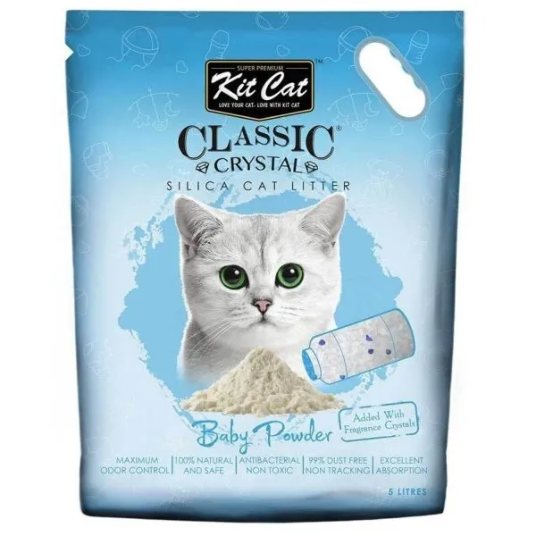 Kit Cat Bebek Pudrası Kokulu Silika 5 lt Kedi Kumu