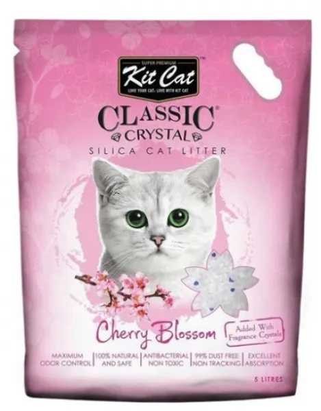 Kit Cat Kiraz Çiçeği Silika 5 lt Kedi Kumu