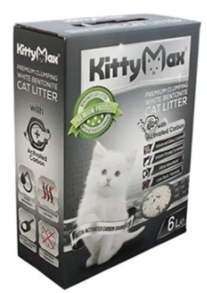 KittyMax Aktif Karbonlu Bentonit 6 lt Kedi Kumu