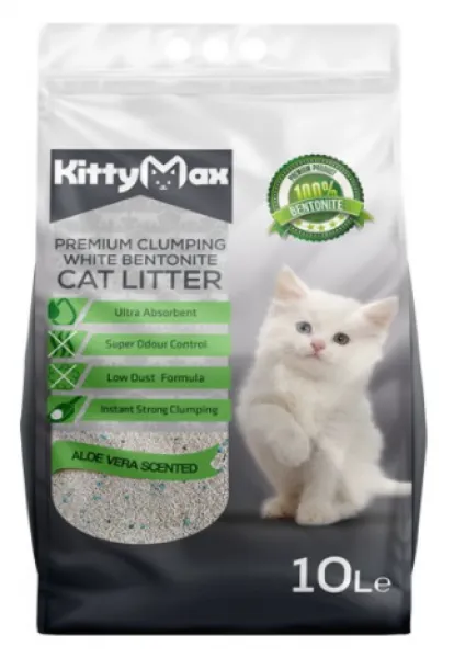 KittyMax Aloe Vera Kokulu Bentonit 10 lt Kedi Kumu