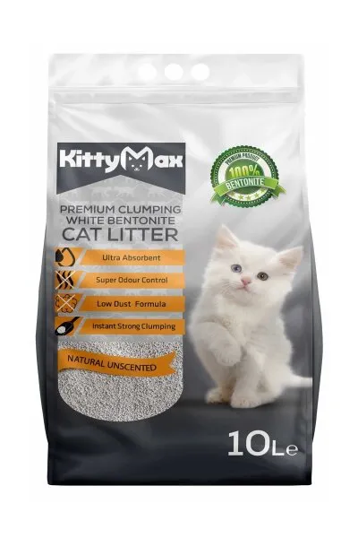 KittyMax Kokusuz Bentonit 10 lt Kedi Kumu