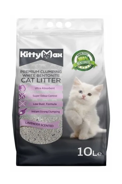 KittyMax Lavanta Kokulu Bentonit 10 lt Kedi Kumu