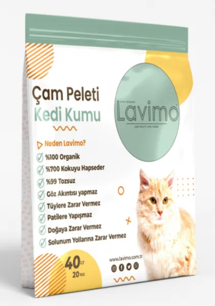 Lavimo Organik Çam Pelet 40 lt 40 lt Kedi Kumu