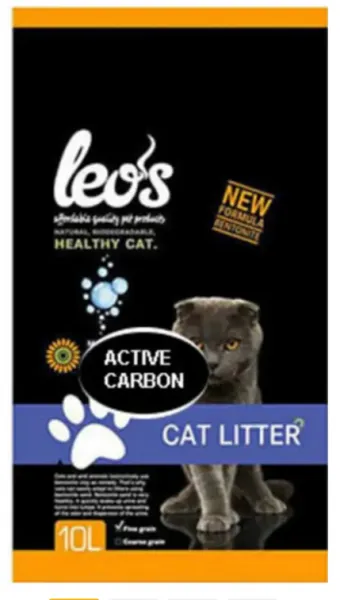 Leo's Cat Litter Bentonit Grey Aktif Karbonlu 10 lt Kedi Kumu