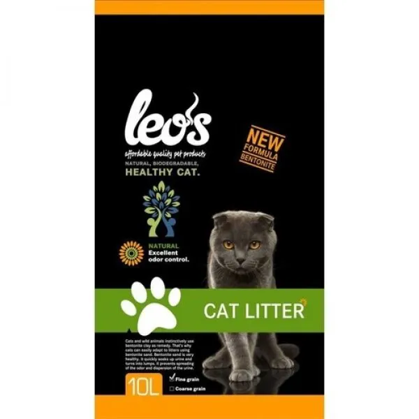 Leo's Cat Litter Doğal Bentonit 10 lt Kedi Kumu