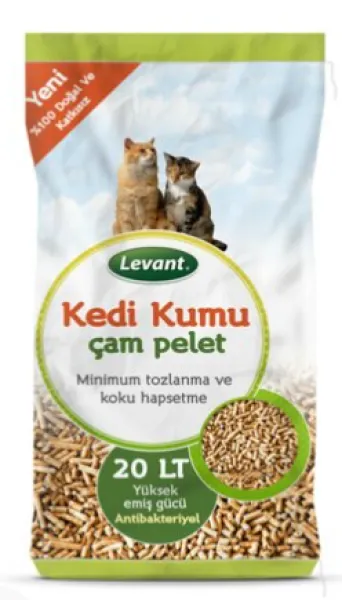 Levant Çam Pelet Organik Ağaç Kokulu 20 lt 20 lt Kedi Kumu