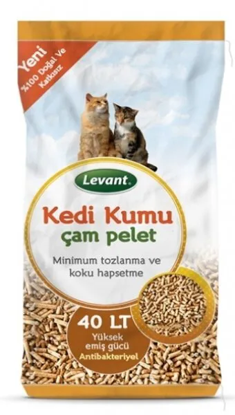 Levant Çam Pelet Organik Ağaç Kokulu 40 lt 40 lt Kedi Kumu