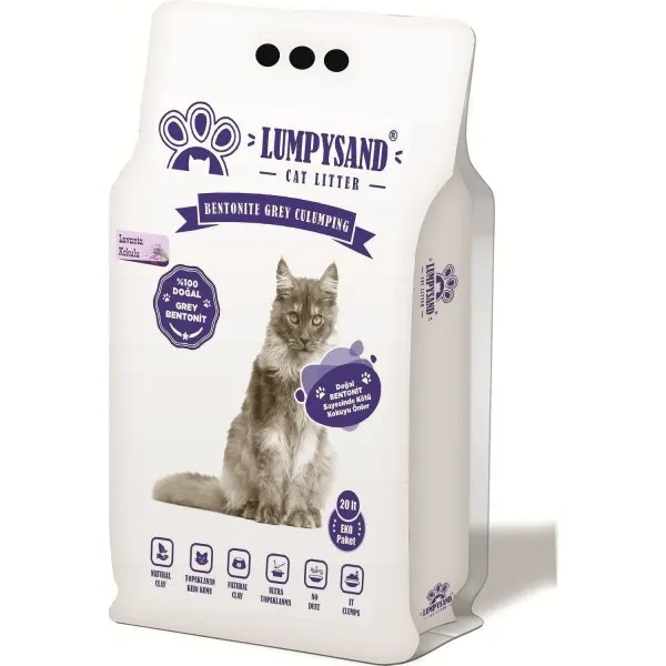 Lumpysand Litter Lavanta İnce Taneli 20 lt Kedi Kumu