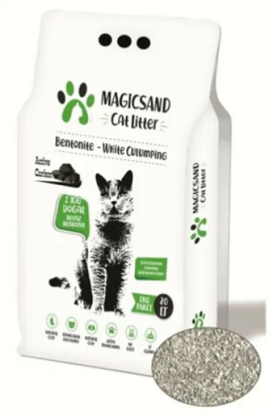 Magicsand Cat Litter Aktif Karbonlu 20 lt Kedi Kumu
