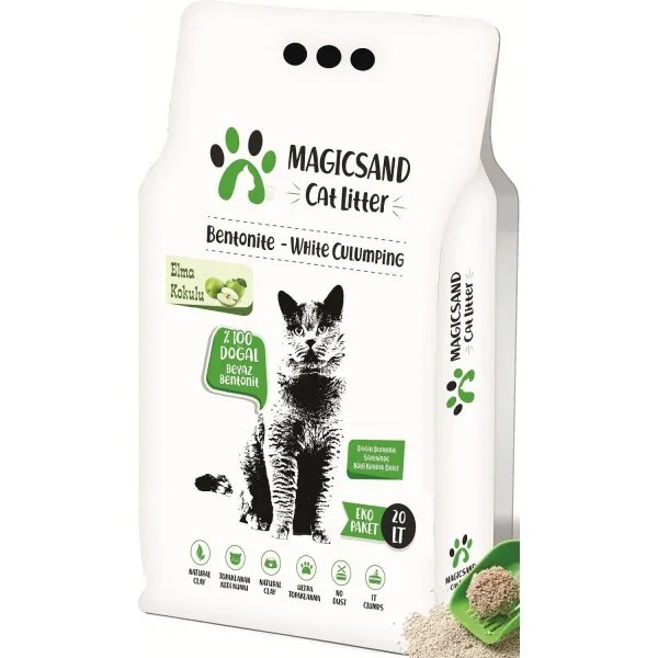 Magicsand Elma Kokulu İnce Taneli 20 lt Kedi Kumu