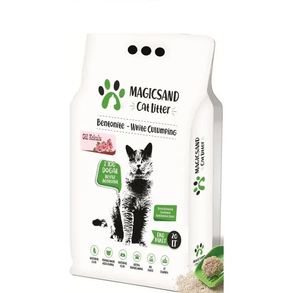 Magicsand Gül Kokulu İnce Taneli 20 lt Kedi Kumu