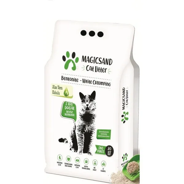 Magicsand Litter Aloe Vera İnce Taneli 20 lt Kedi Kumu