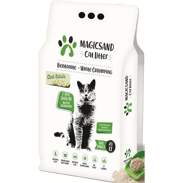 Magicsand Litter Çiçek Kokulu İnce Taneli 20 lt Kedi Kumu