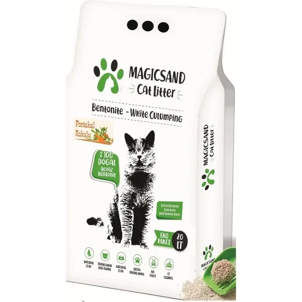 Magicsand Litter Portakal Kokulu İnce Taneli 20 lt Kedi Kumu