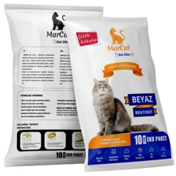 MarCat İnce Taneli Çilek Kokulu 10 Lt Kedi Kumu