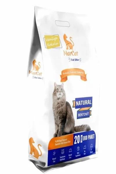 MarCat Natural Bentonit Vanilya Kokulu 20 lt Kedi Kumu